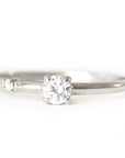 Duette Lab Diamond Ring Andrea Bonelli 14k White Gold