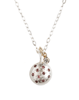 Mixed Metals Umba Sapphire + Diamond Pebble Charm Necklace Andrea Bonelli