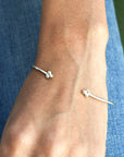 Silver Tria Beaded Cuff Bracelet Andrea Bonelli Jewelry
