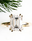 Bailey Double Claw Moissanite Ring Andrea Bonelli Jewelry 