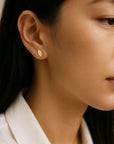 Marquise Citrine Leaf Studs Andrea Bonelli Jewelry