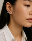 Black Rose Cut Diamond Studs Andrea Bonelli Jewelry
