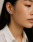 Black Rose Cut Diamond Studs Andrea Bonelli Jewelry