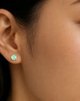Chrysoprase Cabochon Studs Andrea Bonelli Jewelry