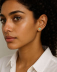 Heart Emerald Studs Andrea Bonelli Jewelry