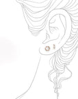 Hexagon Diamond Studs Andrea Bonelli Jewelry