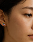 Jumelle Amethyst + Emerald Studs Andrea Bonelli Jewelry