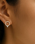 Lacuna Diamond Circle Studs Andrea Bonelli Jewelry
