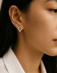 Lacuna Diamond Circle Studs Andrea Bonelli Jewelry