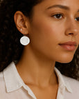 Luna Silver + Gold Earrings Andrea Bonelli Jewelry