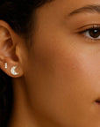 Petite Pave Diamond Bar Studs Andrea Bonelli Jewelry