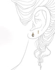 Seedling Salt + Pepper Diamond Studs Andrea Bonelli Jewelry