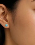 Turquoise Cabochon Studs Andrea Bonelli Jewelry
