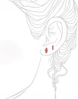 Petite Pave Ruby Bar Studs Andrea Bonelli Jewelry