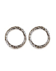 Silver Oxidized Lacuna Circle Studs Andrea Bonelli Jewelry Oxidized Sterling Silver