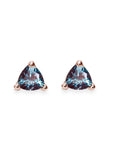 Trillion Alexandrite Studs Andrea Bonelli Jewelry 14k Rose Gold