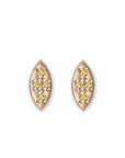 Marquise Citrine Leaf Studs Andrea Bonelli Jewelry 14k Rose Gold