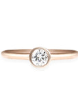 Hera Moissanite Ring .25ct Andrea Bonelli 14k Rose Gold