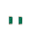 Linea Emerald Studs Andrea Bonelli Jewelry 14k Rose Gold