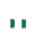 Linea Emerald Studs Andrea Bonelli Jewelry 10k Rose Gold