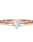 Petit Lola Moissanite Ring Andrea Bonelli Jewelry 14k Rose Gold