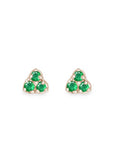Seedling Emerald Studs Andrea Bonelli Jewelry 14k Rose Gold