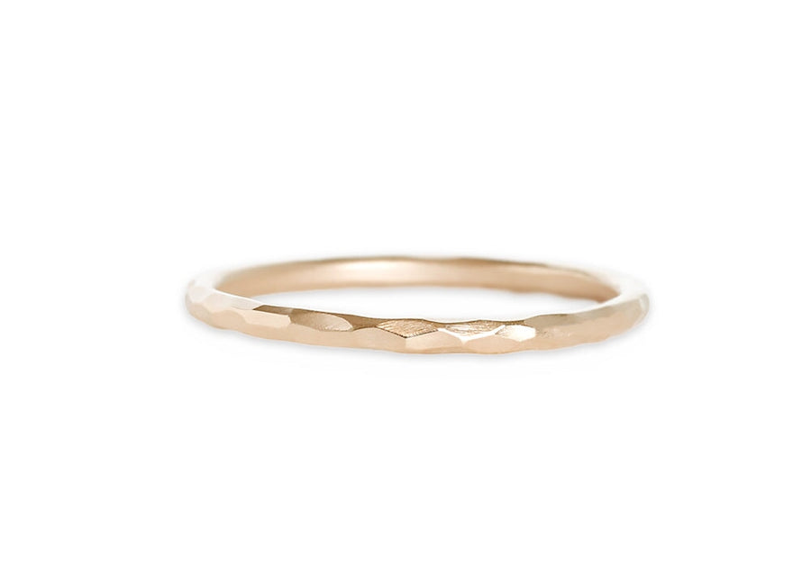 Rustic Carved Ring Andrea Bonelli Jewelry 14k Rose Gold