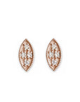 Marquise Leaf Studs Andrea Bonelli Jewelry 14k Rose Gold