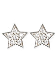 Silver Star Diamond Studs Andrea Bonelli Jewelry Sterling Silver