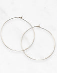 Silver Hammered Hoops 1.5 Inch Andrea Bonelli Jewelry