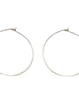 Silver Hammered Hoops 1.5 Inch Andrea Bonelli Jewelry