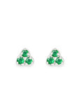 Seedling Emerald Studs Andrea Bonelli Jewelry Sterling Silver