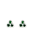 Seedling Tsavorite Garnet Studs Andrea Bonelli Jewelry Sterling Silver