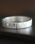 Silver Rustic Timber Band Andrea Bonelli Jewelry