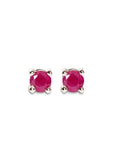 Ruby Studs Andrea Bonelli Jewelry 14k White Gold