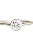 Hera Moissanite Ring .50ct Andrea Bonelli 14k White Gold