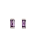 Linea Amethyst Studs Andrea Bonelli Jewelry 14k White Gold