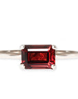 Bella Garnet Ring Andrea Bonelli Jewelry 14k White Gold