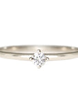 Petit Lola Moissanite Ring Andrea Bonelli Jewelry 14k White Gold