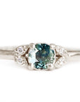 Quinn Parti Sapphire Ring Andrea Bonelli 14k White Gold