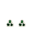 Seedling Tsavorite Garnet Studs Andrea Bonelli Jewelry 14k White Gold