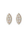 Marquise Leaf Studs Andrea Bonelli Jewelry 14k White Gold