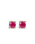 Ruby Studs Andrea Bonelli Jewelry 14k Yellow Gold