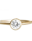 Hera Moissanite Ring .50ct Andrea Bonelli 14k Yellow Gold