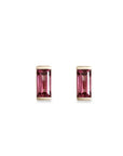 RTS Linea Garnet Studs Andrea Bonelli Jewelry 14k Yellow Gold
