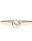 Hera Moissanite Ring .25ct Andrea Bonelli 14k Yellow Gold