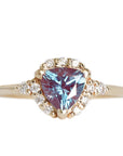 Isobel Halo Alexandrite Ring Andrea Bonelli Jewelry 14k Yellow Gold
