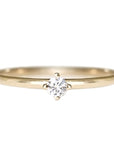 Petit Lola Moissanite Ring Andrea Bonelli Jewelry 14k Yellow Gold