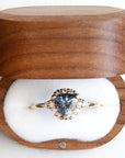 Isobel Halo London Blue Topaz Ring Andrea Bonelli Jewelry