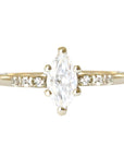 Tryst Marquise Moissanite Ring Andrea Bonelli Jewelry 14k Yellow Gold